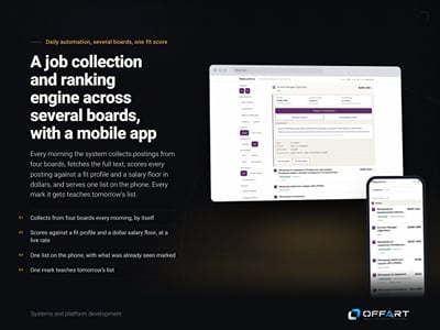 Job aggregation and ranking engine across boards, with a mobile app - Webanwendung