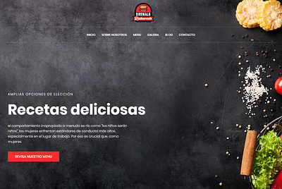 Pagina web Restaurante Rustico - Demostración - Creación de Sitios Web