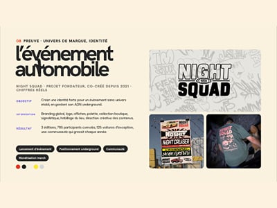 Night Squad Meet - identité d'événement et merchandising - Identité Graphique