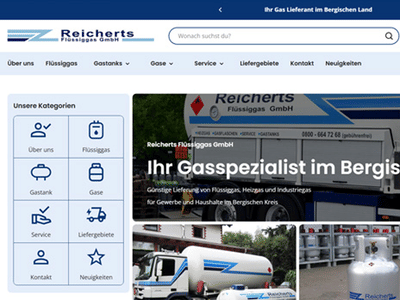 Relaunch & Gaspreis-Rechner für Reicherts Flüssiggas - E-Commerce