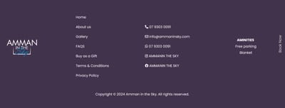Amman in the sky - Website Development - SEO