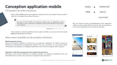 Présentation Offre - Conception Application Mobile - Application mobile