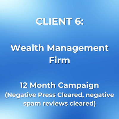Case Study - Wealth Management Firm - Relations publiques (RP)