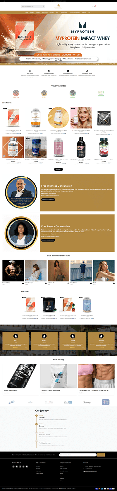 My Vitamins - Shopify Website Redesign - E-Commerce