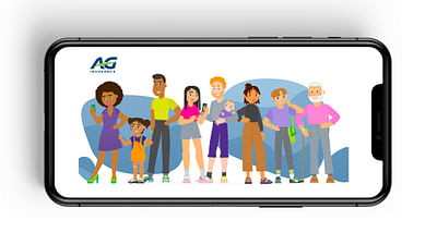 AG Insurance - Illustrations, character design - Website Creation