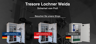 Landingpage für Tresoranbieter - Grafikdesign