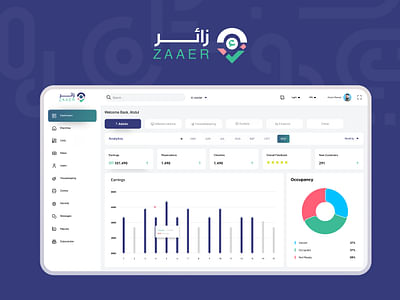 Zaaer - Dashboard & Landing Page Design - Website Creation