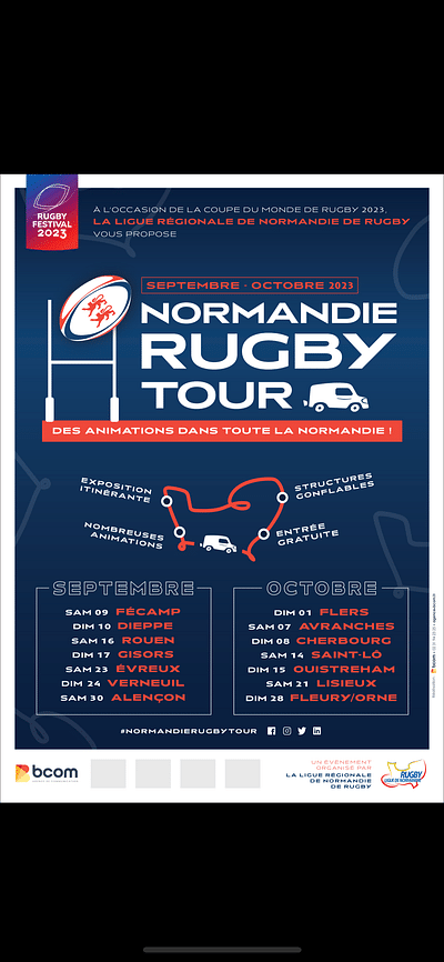 Normandie rugby tour - Branding y posicionamiento de marca