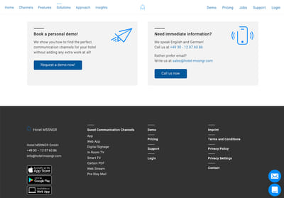 Website Rebrush – Hotel MSSNGR - Webseitengestaltung