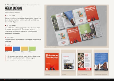 Présence Salésienne : brochure institutionnelle de 16 pages - Ontwerp