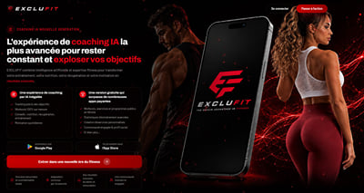 Exclufit | App mobile novatrice dans le monde du fitness (bêta) - Application mobile