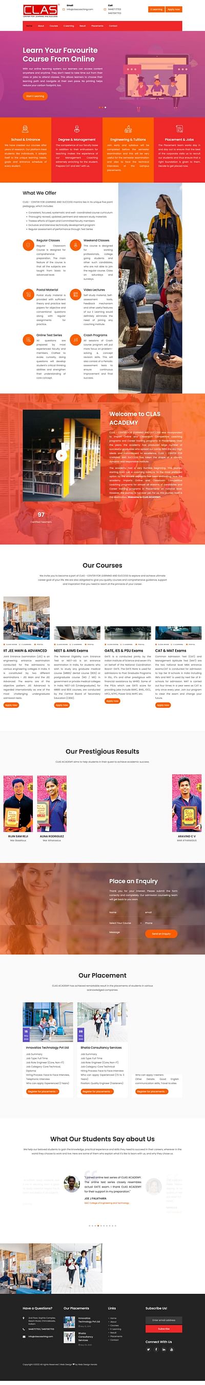 website for clascoaching - Website Creation