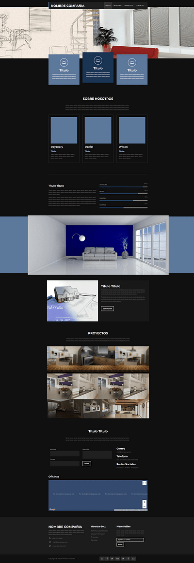 Diseño Pagina Web - Hogares Interiores - Webseitengestaltung