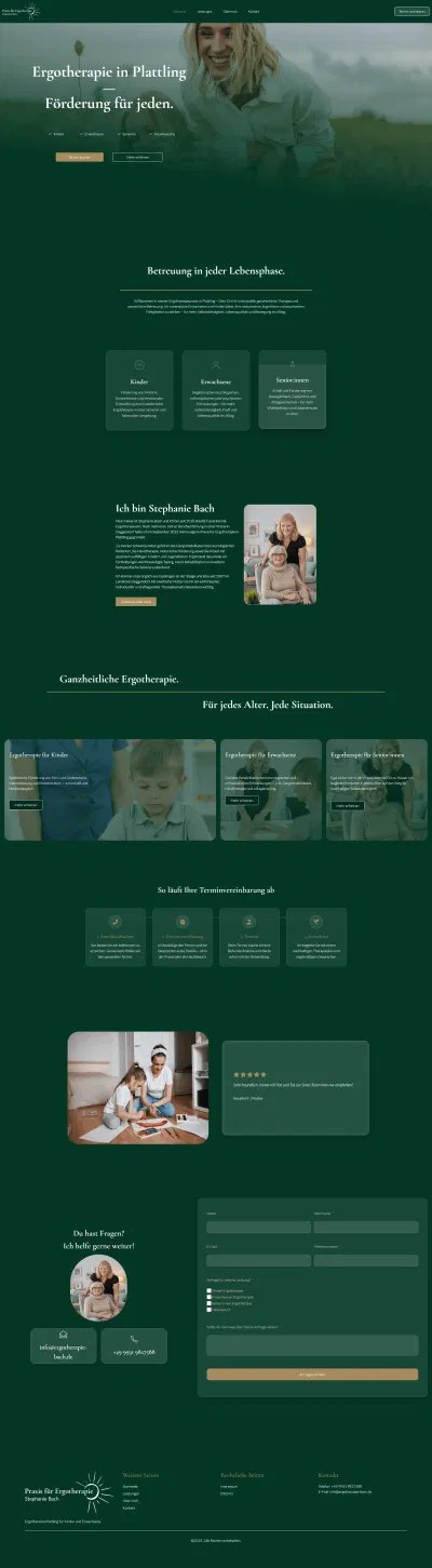 Ergotherapie Webseite - Website Creation