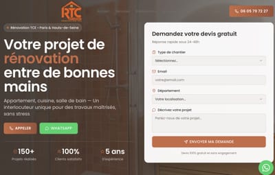 Rtc Bâtiment - Website Creation