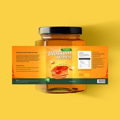 Premium Packaging & Label Design for Blossom Honey - Design & graphisme