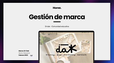 Di-dak - Gestión de proyectos de marca - Branding & Posizionamento