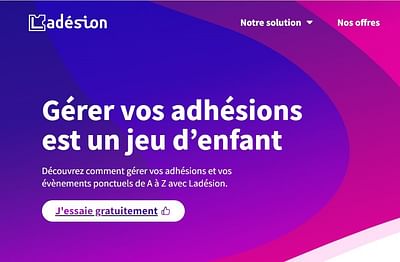 Site de gestion des associations - ladesion.fr - Webanwendung