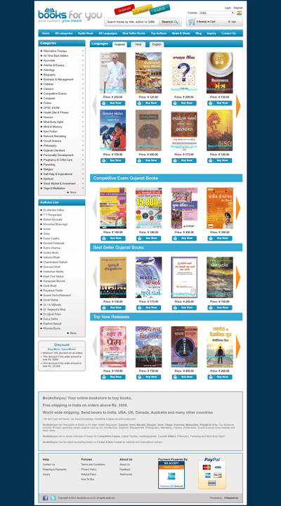 Online Book Store - Webseitengestaltung