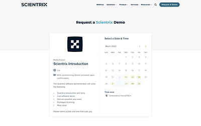 Website for Scientrix - Création de site internet
