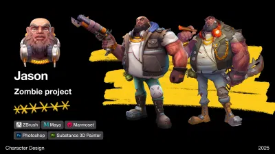 Zombie project | 3D Game Art - 3D
