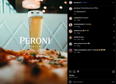 Peroni Beer - Ergonomie (UX/UI)