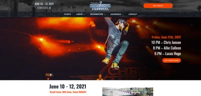 Music Festival Website - Webseitengestaltung
