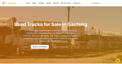 A-Z Truck Sales Dealership New Website - Website Creation