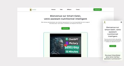 Site Internet SmartEater - Artificial Intelligence