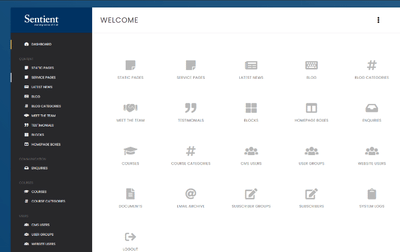 Sentient - Custom Web Design & CMS Development - Web Application