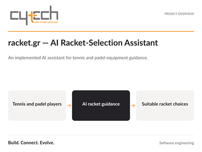 racket.gr - AI Racket-Selection Assistant - Künstliche Intelligenz