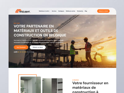 Magasin de matériaux de construction - Création de site internet