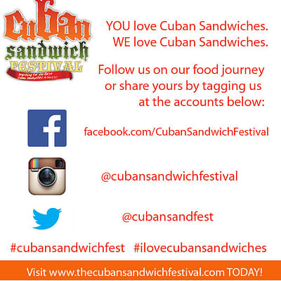 National Cuban Sandwich Festival - Relations publiques (RP)