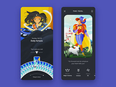 Tarot App Design - Mobile App