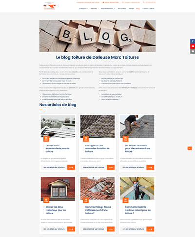 Site web pour uns entreprise de toiture - Website Creatie