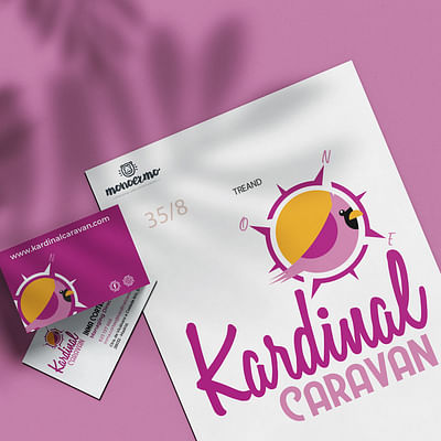 Logotipo y tarjetas de Kardinal Caravan - Pubblicità online