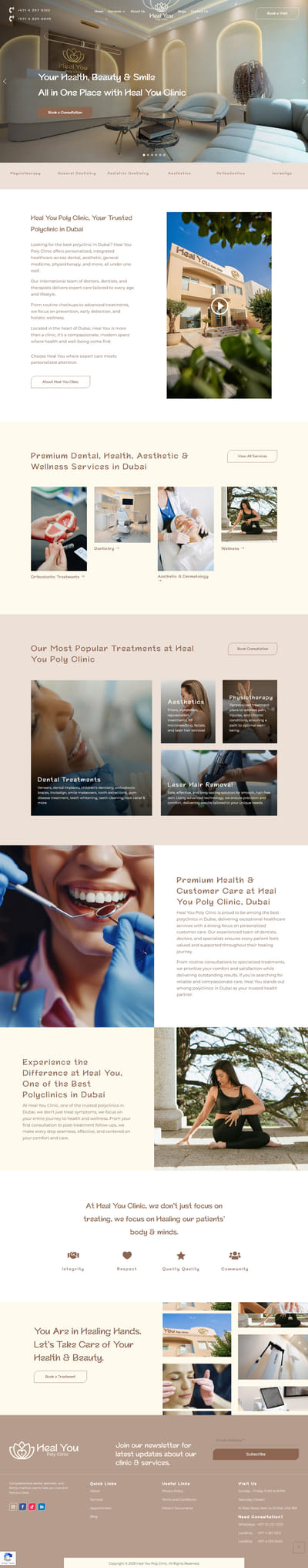 Web Design for Poly Clinic - Webseitengestaltung