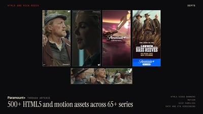 Paramount+: 500+ HTML5 and motion assets across 65+ series - Online Advertising
