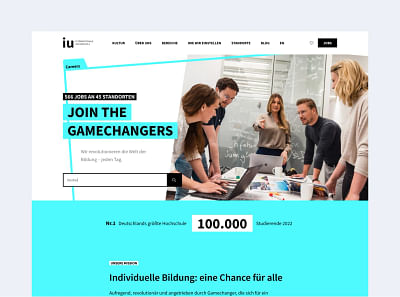 Karriere Website für IU Internationale Hochschule - Création de site internet