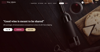 Wine Admire E-commerce platform & marketplace - E-commerce