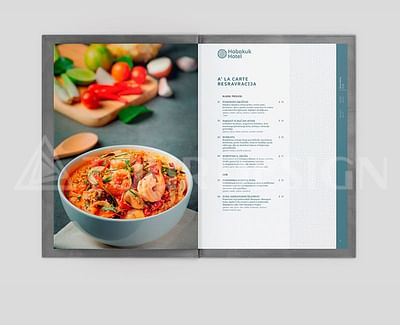 menus and printed materials for the hotel - Grafikdesign