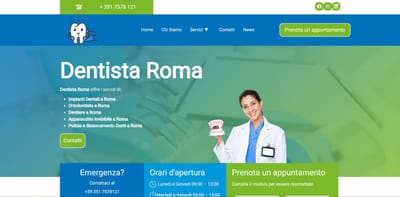 Realizzazione Sito Web Dentista Roma - Website Creation