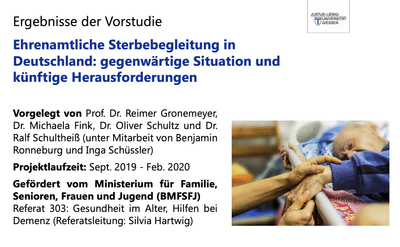 Ehrenamt in der Hospiz- und Palliativarbeit - Datenberatung