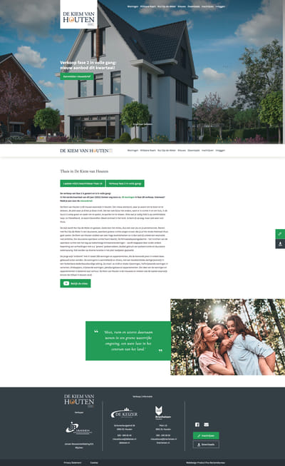 Website voor de Kiem van Houten - Website Creatie