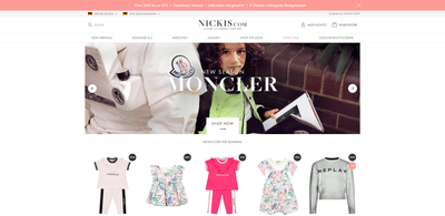 Onlineshop für NICKIS.com - Webseitengestaltung