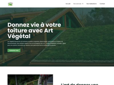 Création de site internet | Art Végétal - Website Creatie