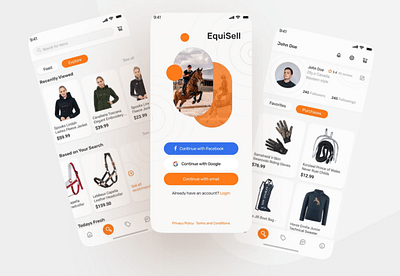EquiSell - Equestrian Mobile Marketplace - Design & graphisme