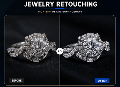 High-End Jewelry Retouching Project - Grafikdesign