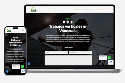 Web, SEO y Google Ads para empresa de trabajos verticales en Venezuela - Creación de Sitios Web