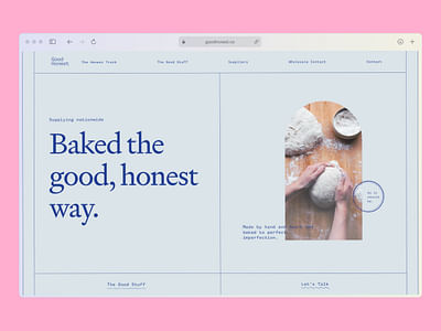 The Good Honest Bakery: Website Design - Ergonomie (UX / UI)